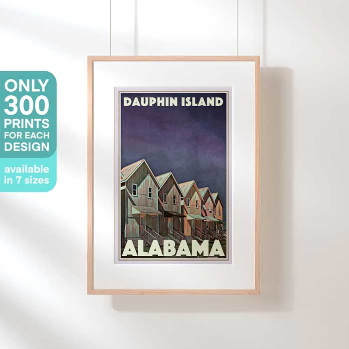 Limited Edition Alabama Travel Poster of Dauphin Island