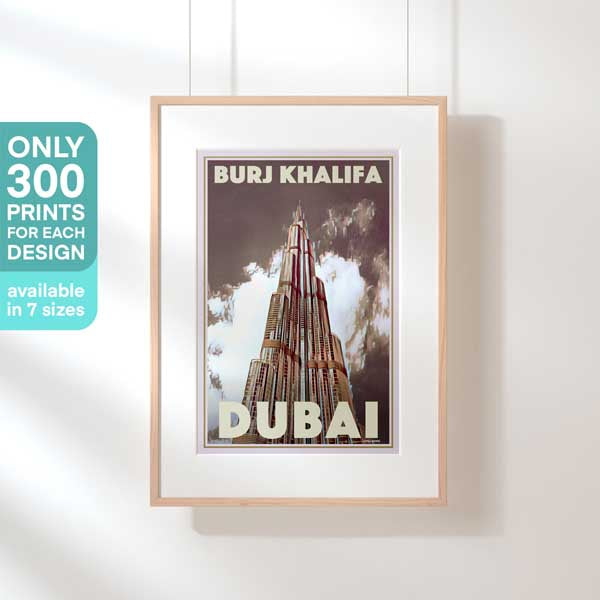 Limited Edition Dubai poster of Burj Khalifa | 300ex