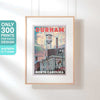 Durham North Carolina Travel Poster in a hanging frame highlighting the 300 copies limited edition (not numbered)