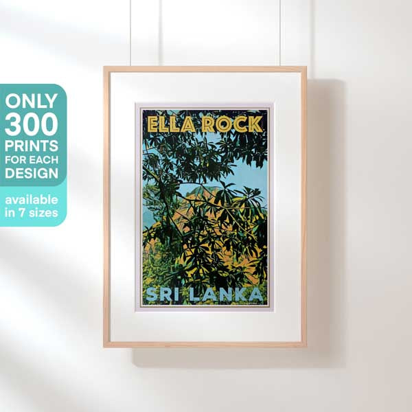Limited Edition Sri Lanka poster of Ella Rock