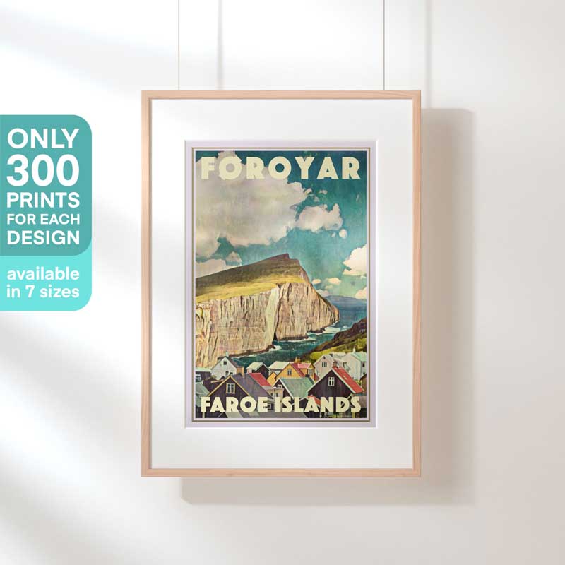 Foroyar Poster Faroe Islands | Denmark Vintage Travel Poster ...