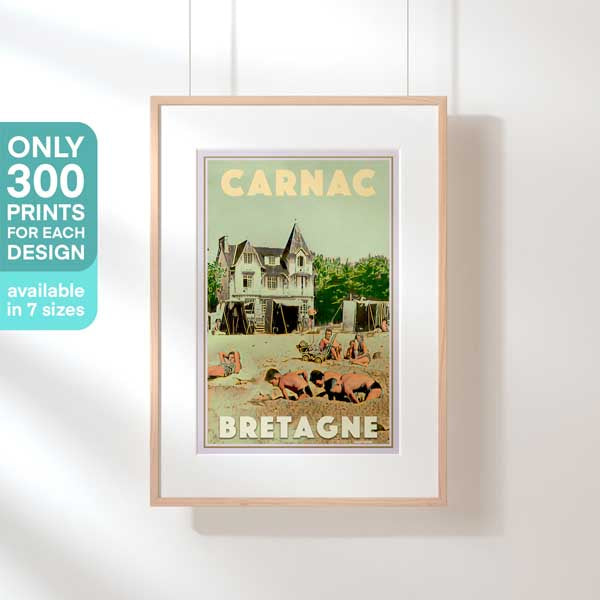 Limited edition Carnac Poster Beach Life by Alecse | France Vintage Travel Poster