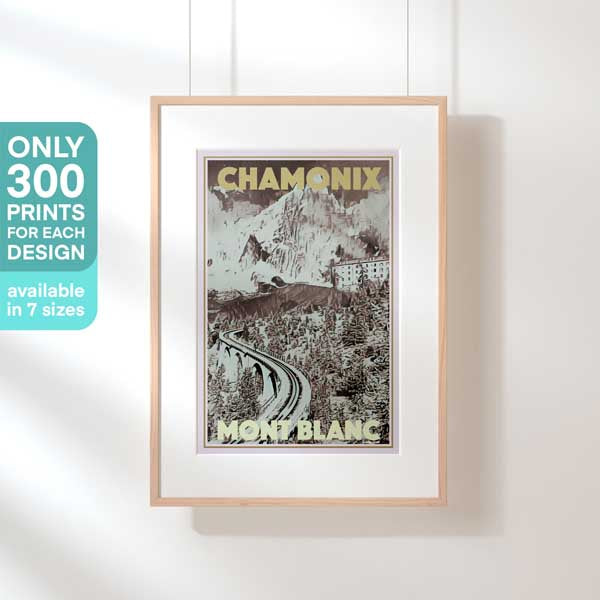 Limited Edition Chamonix poster of the Mont Blanc