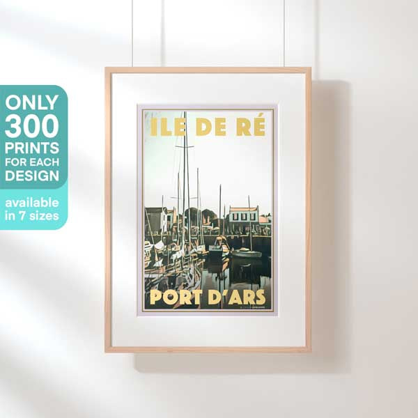Affiche Ars en Ré Édition Limitée Le Port 2 | Estampe classique de l'île de Ré par Alecse