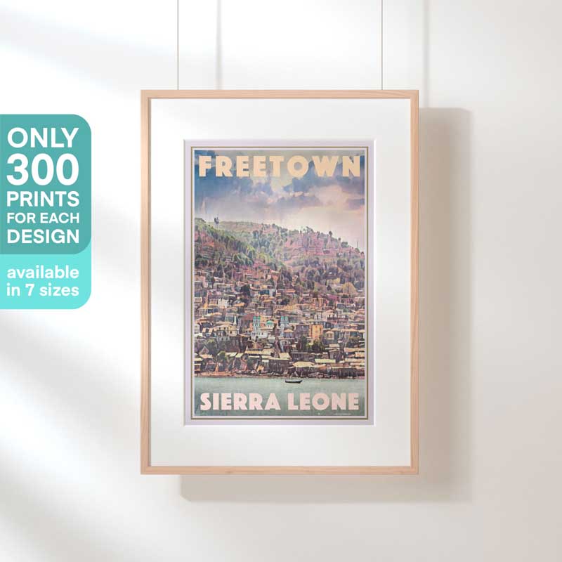 Limited Edition Freetown Travel Poster of Sierra Leone | Freetown Panorama by Alecse