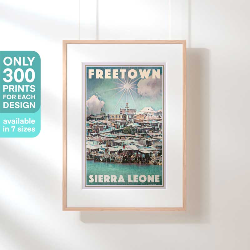 Limited Edition Sierra Leone Travel Poster of Freetown