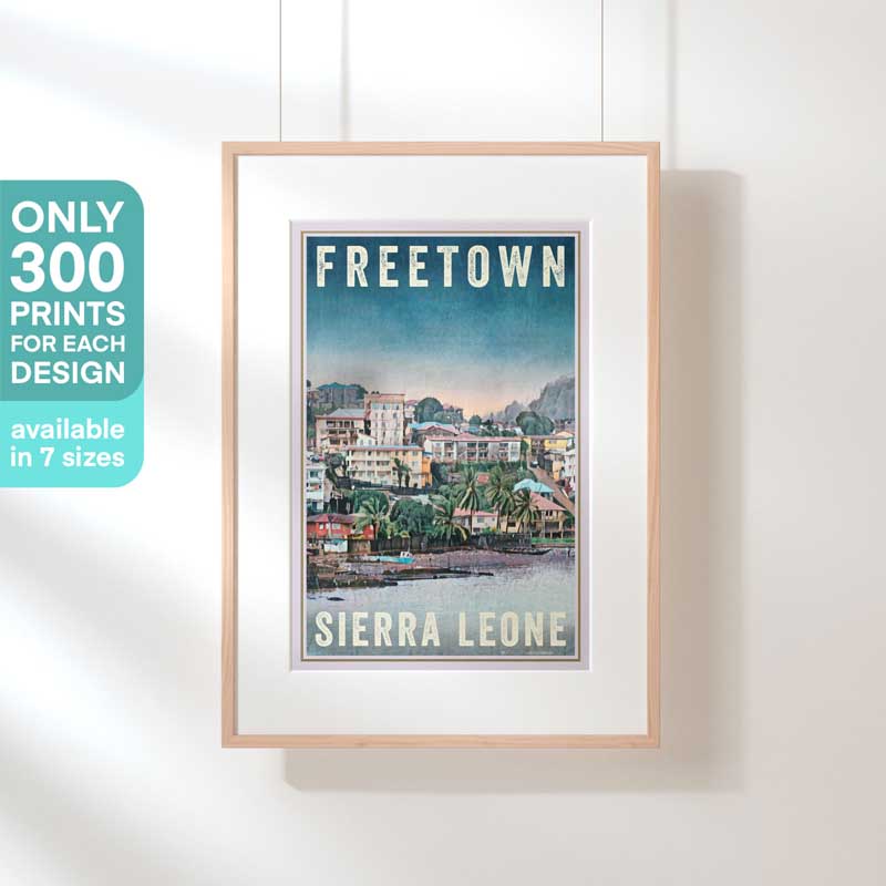 Limited Edition Sierra leone Travel Poster | Freetown Sunrise by Alecse