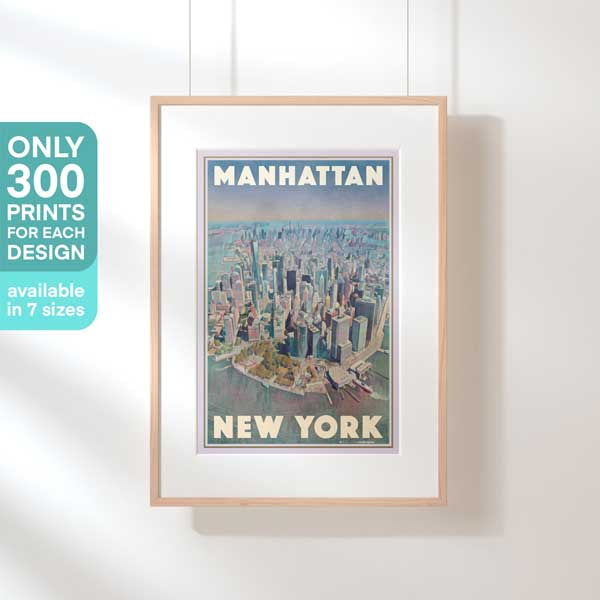 MANHATTAN POSTER FROM THE SKY