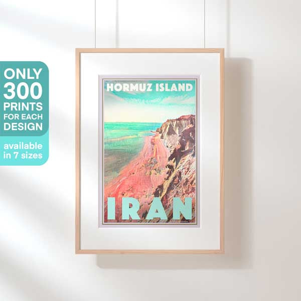 Limited Edition Iran Travel Poster of Hormuz Island by Alecse