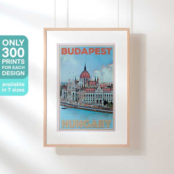 Édition limitée Budapest Poster Parlement | Hongrie Galerie Wall Print de Budapest