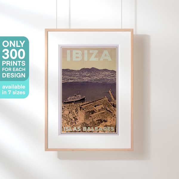 Impression Ibiza en édition limitée par Alecse | Affiche de croisière d'Ibiza | 300ex
