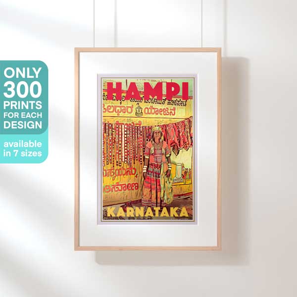Limited Edition Hampi Travel Poster of Karnataka | Gipsy Woman by Alecse