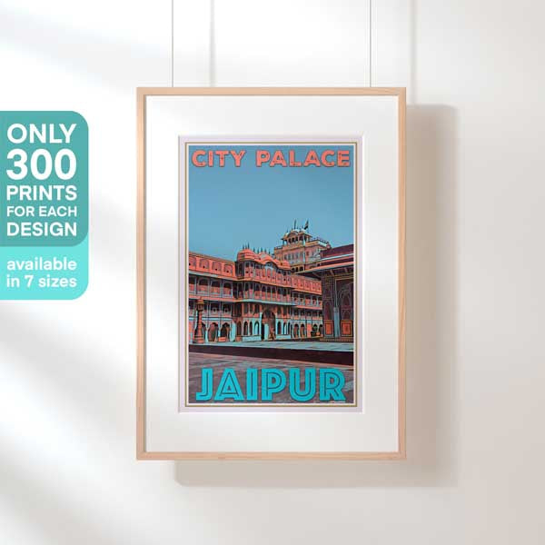 Jaipur Poster City Palace B | Rajasthan Travel Poster by Alecse
