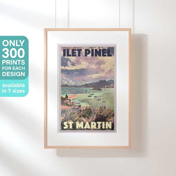 Limited Edition St Martin poster | Pinel Islet