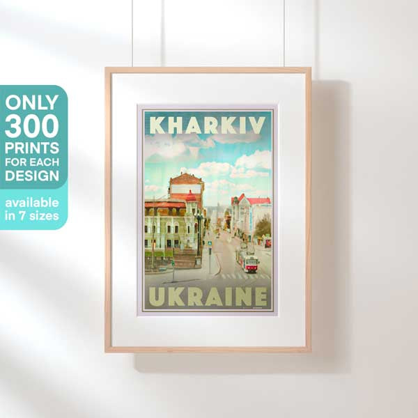 Limited Edition Ukraine Travel Poster of Kharkiv