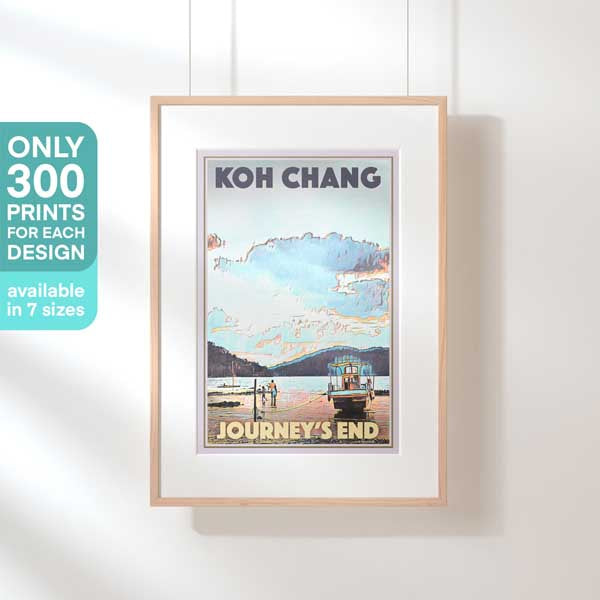 Limited Edition Thailand Vintage Travel Poster of Koh Chang