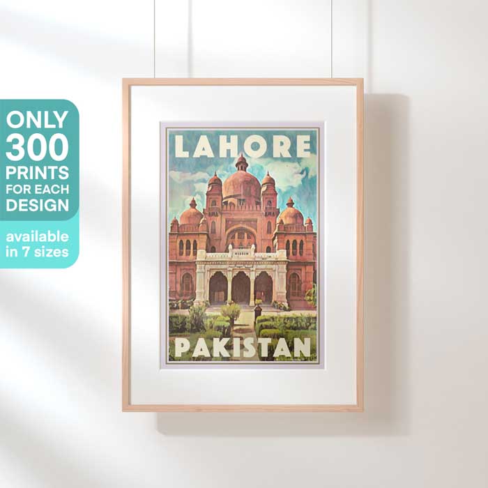 Limited edition Pakistan travel poster of Lahore