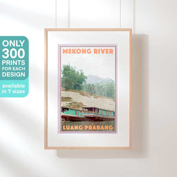 Limited Edition Luang Prabang Poster|  Mekong River by Alecse