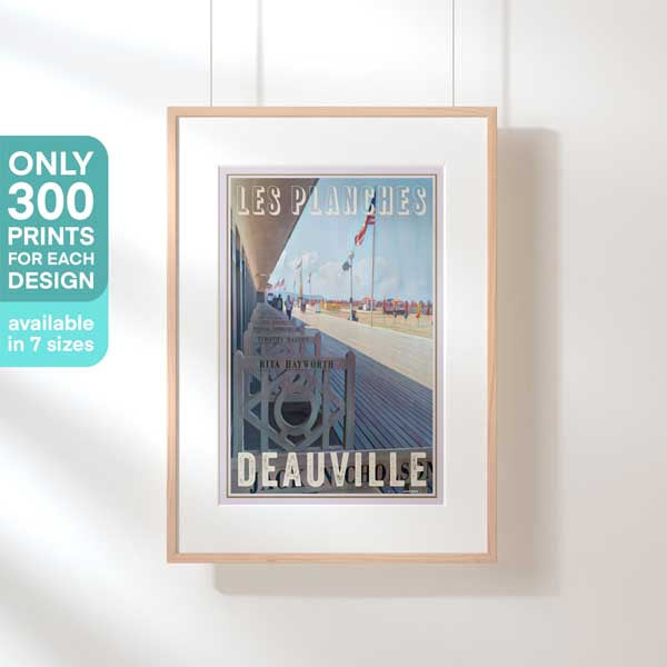 Limited Edition poster of Deauville boardwalk