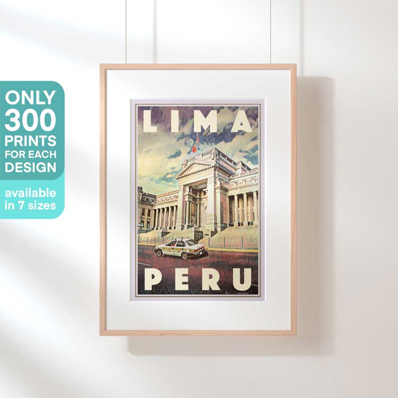 Limited Edition Peru Travel Poster of Lima | Justicia by Alecse