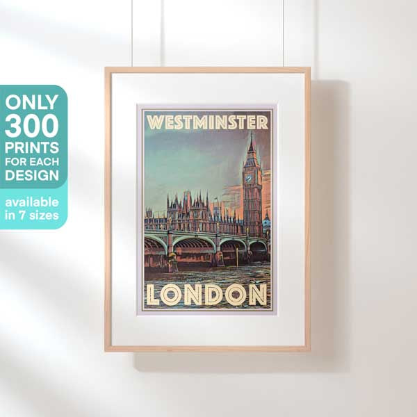 Limited Edition Westminster poster | 300ex | Classic London Print