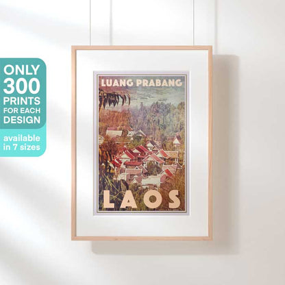 Limited Edition Laos Travel Poster of Luang Prabang