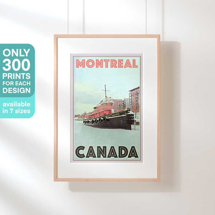 Limited Edition Montreal Travel Poster of Canada | Mac Allister by Alecse