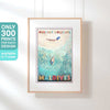 Affiche de plage des Maldives dans un cadre, mettant en valeur le travail d'Alecse dans le cadre d'une édition limitée à 300 exemplaires