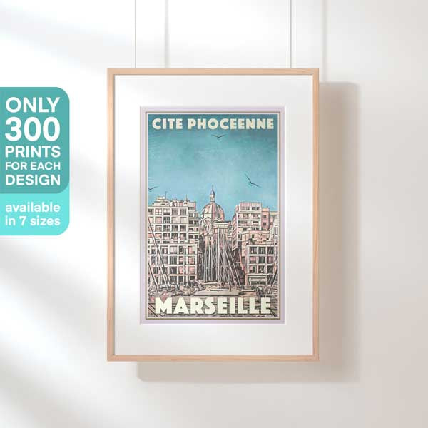 Limited Edition Marseille poster Cité Phocéenne