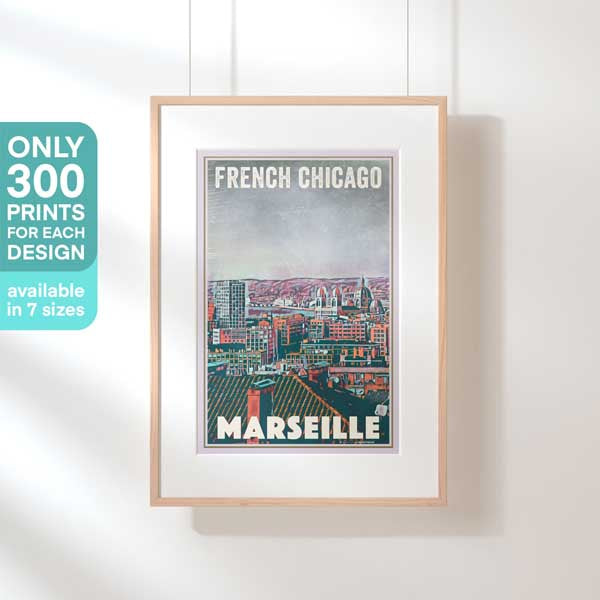 Limited Edition Marseille poster | French Chicago by Alecse