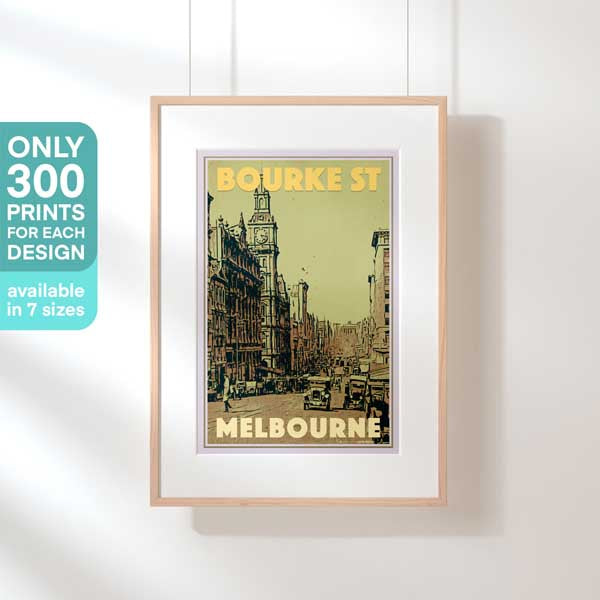 Affiche rétro Melbourne en édition limitée par Alecse | 300ex