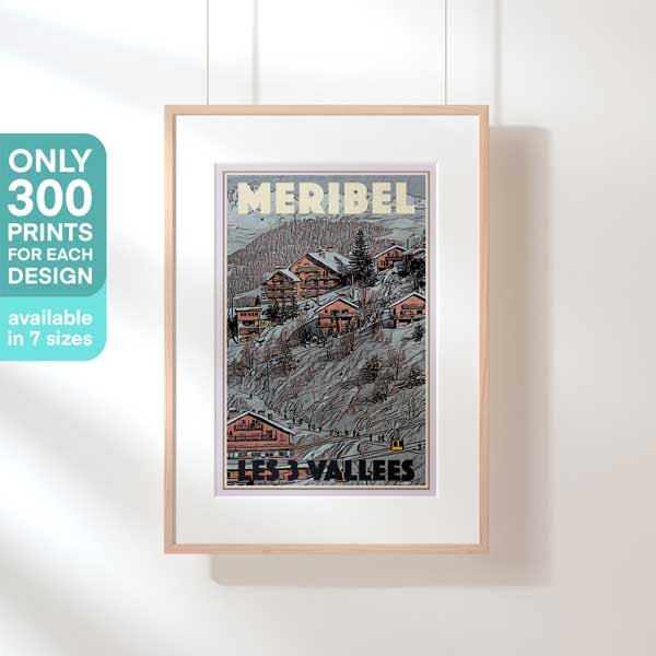 Limited Edition 3 valleys poster Meribel