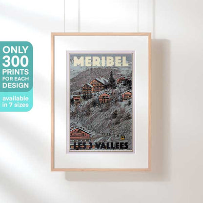 Limited Edition 3 valleys poster Meribel
