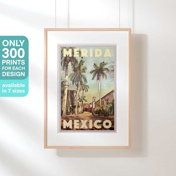 Limited Edition Mexico Travel Poster of Merida | Hacienda Santa Cruz by Alecse