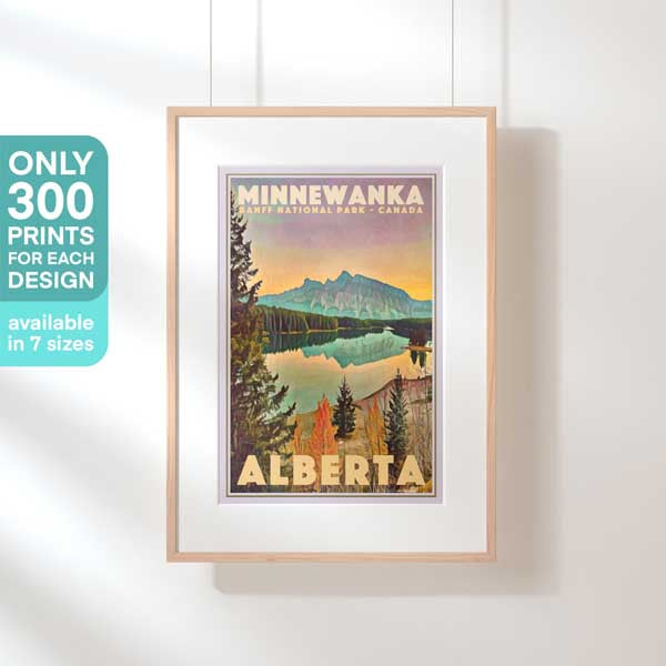 Limited Edition Canada Travel Poster of Banff National Park by Alecse