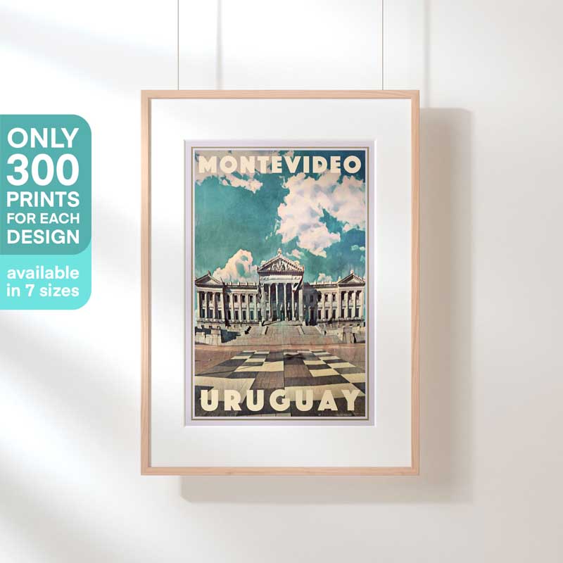 Limited Edition Uruguay Travel Poster of Montevideo | Democracy by Alecse