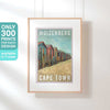 Limited Edition Classic Cape Town poster of Muizenberg Beach Cabanas