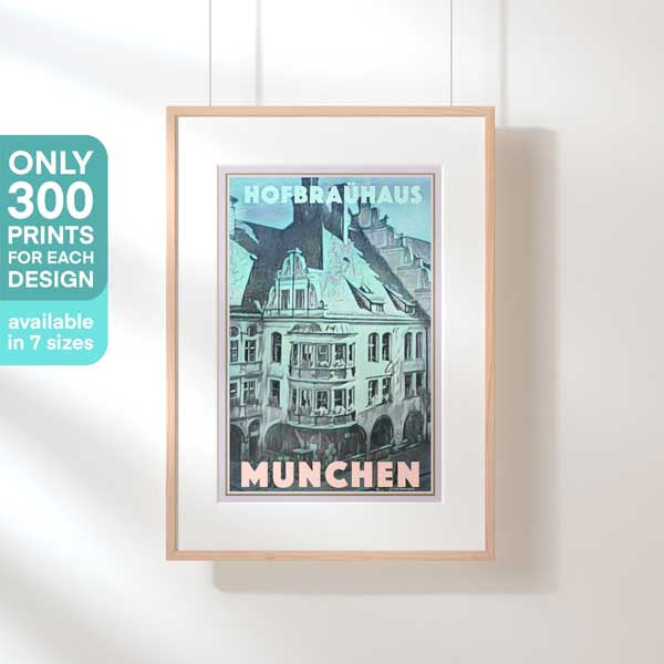 Limited Edition Munchen poster Hofbrauhaus | Germany Vintage Travel Poster