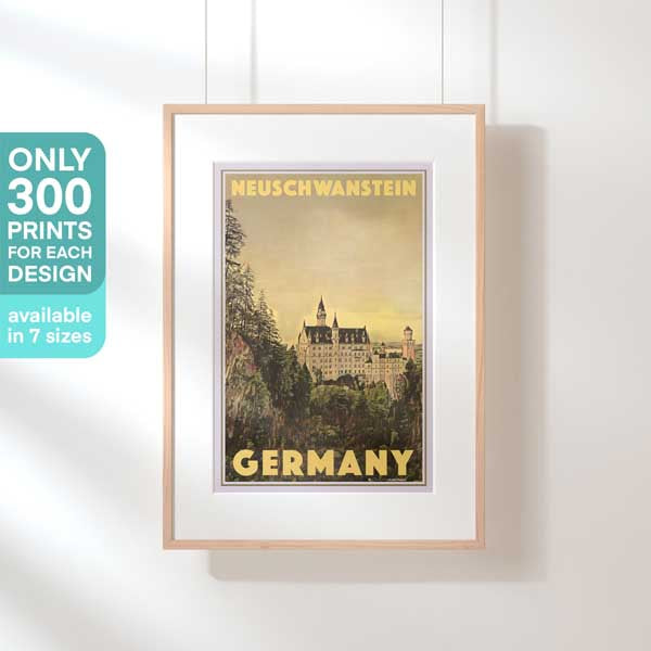Limited Edition Neuschwanstein poster 1 | Germany Travel Poster by Alecse