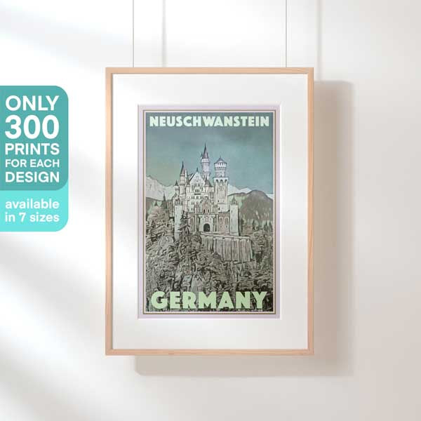 Limited Edition Germany Travel Poster | Neuschwanstein 2 by Alecse