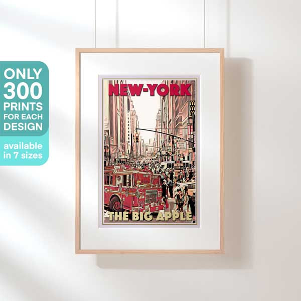Affiche New York en édition limitée | Camion de pompier par Alecse | 300ex