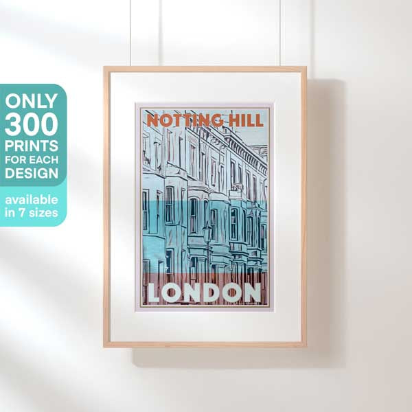 Limited Edition London poster of Notting Hill | 300ex