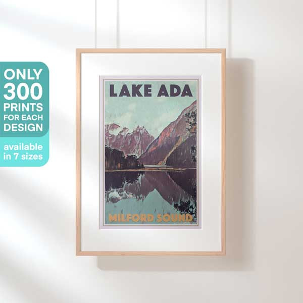 Limited Edition New Zealand print of Lake Ada at Milford Sound | 300ex