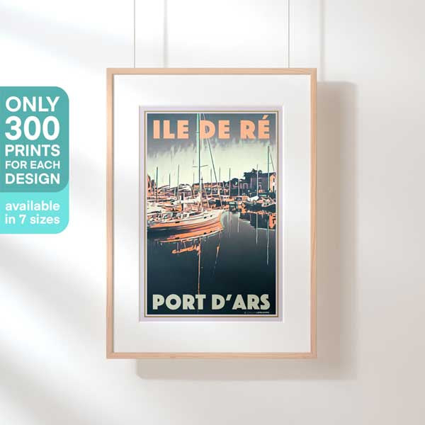 Tirage classique de l'île de Ré en édition limitée | Vieux Port d'Ars de Alecse | 300ex