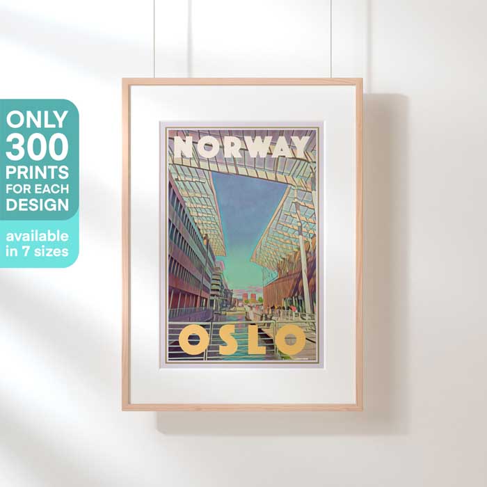 Affiche de voyage en Norvège d'Oslo en édition limitée