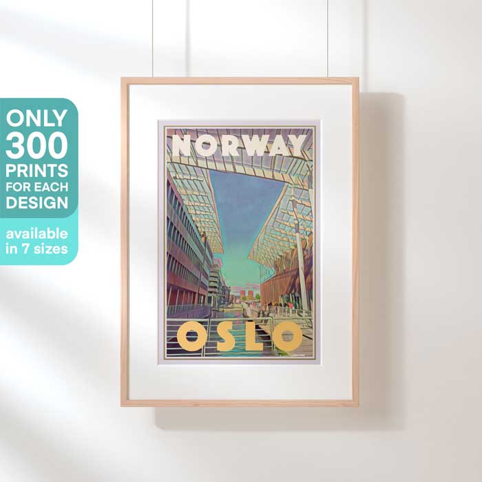 Limited Edition Norway Travel Poster of Oslo