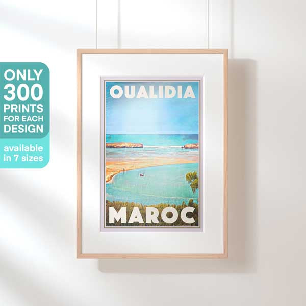 Affiche édition limitée Maroc Oualidia Laguna | 300ex