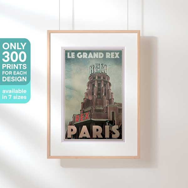 Affiche en édition limitée de la salle de concert du Grand Rex de Paris