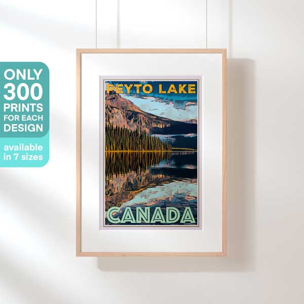 Affiche du parc national Banff en édition limitée du lac peyto