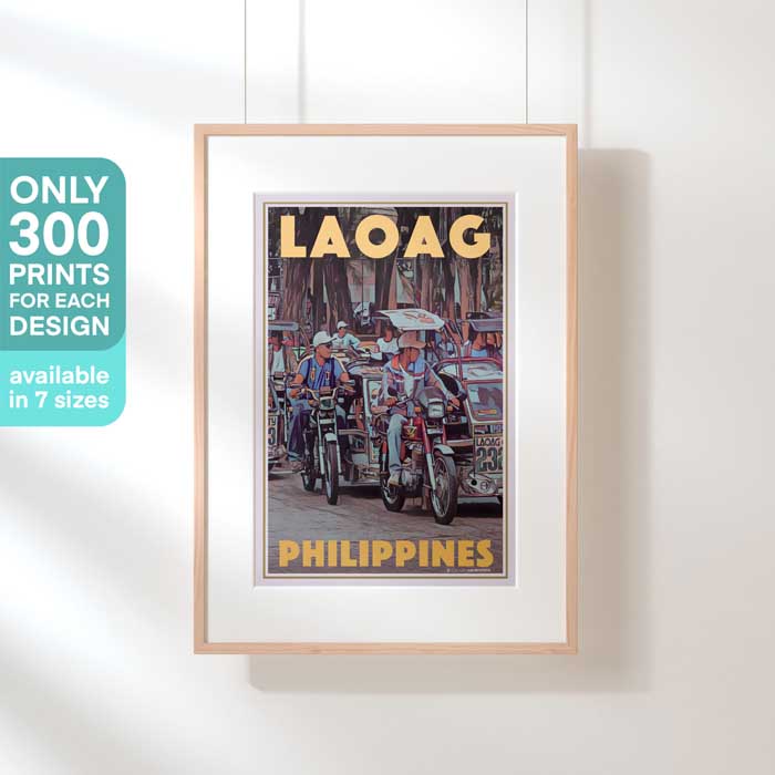 Affiche de voyage aux Philippines en édition limitée de Laoag